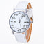 Montre analogique à quartz élégante pour femmes avec bracelet en cuir
