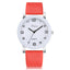 Montre à Quartz Blanche Élégante pour Femme avec Bracelet en Cuir