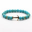 Bracelet en Pierre Naturelle au Design Ancre Élégant pour Hommes et Femmes