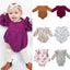 Ensemble Combinaison à Manches Longues en Papillon pour Filles Tout-Petits