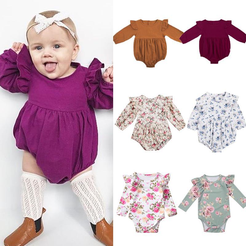 Ensemble Combinaison à Manches Longues en Papillon pour Filles Tout-Petits