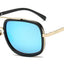 Elegant Oversized Gold Metal Frame Sunglasses