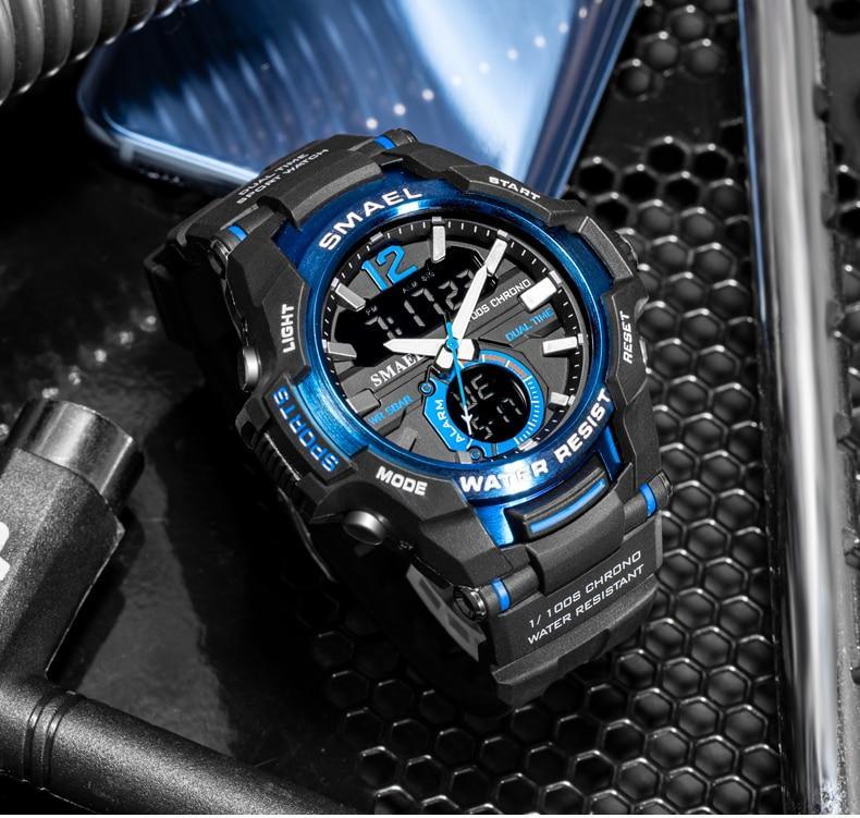 Reloj Deportivo de Lujo Moderno para Hombres - Impermeable con Doble Pantalla