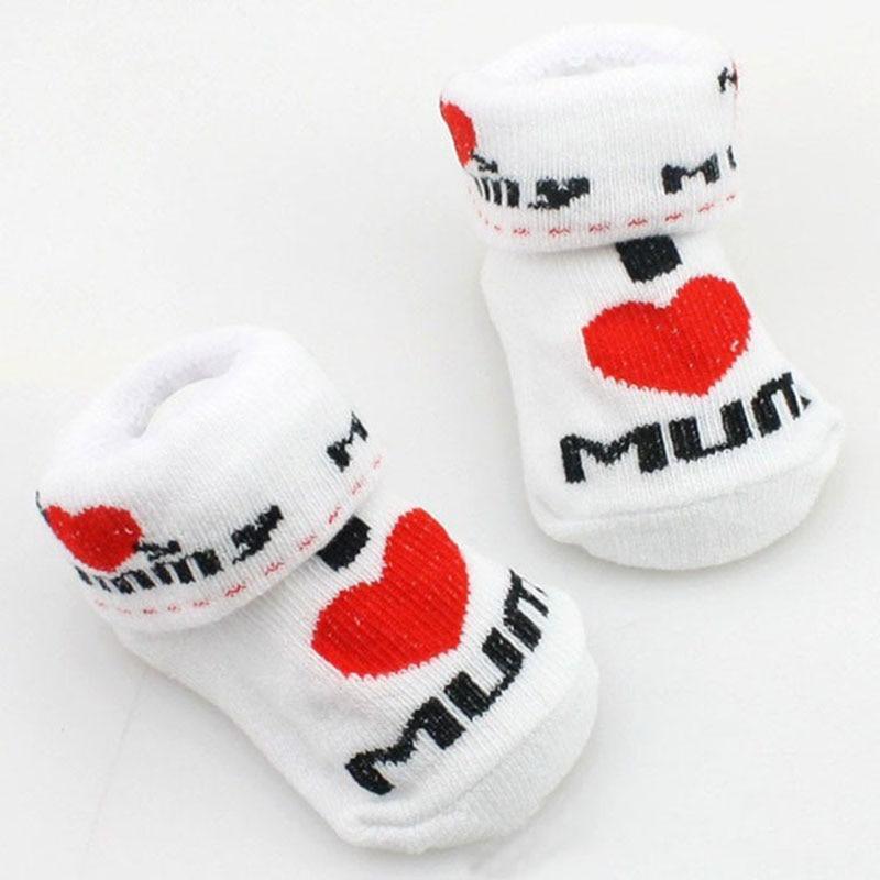 Chaussettes pour bébés en coton doux antidérapantes pour nouveau-nés et tout-petits