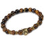 Elegant Tiger Eye Bracelet with Lion Head Charm