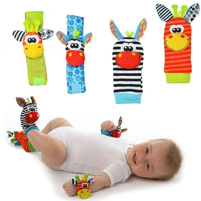 Colorful Wrist Rattles and Foot Socks for Infants