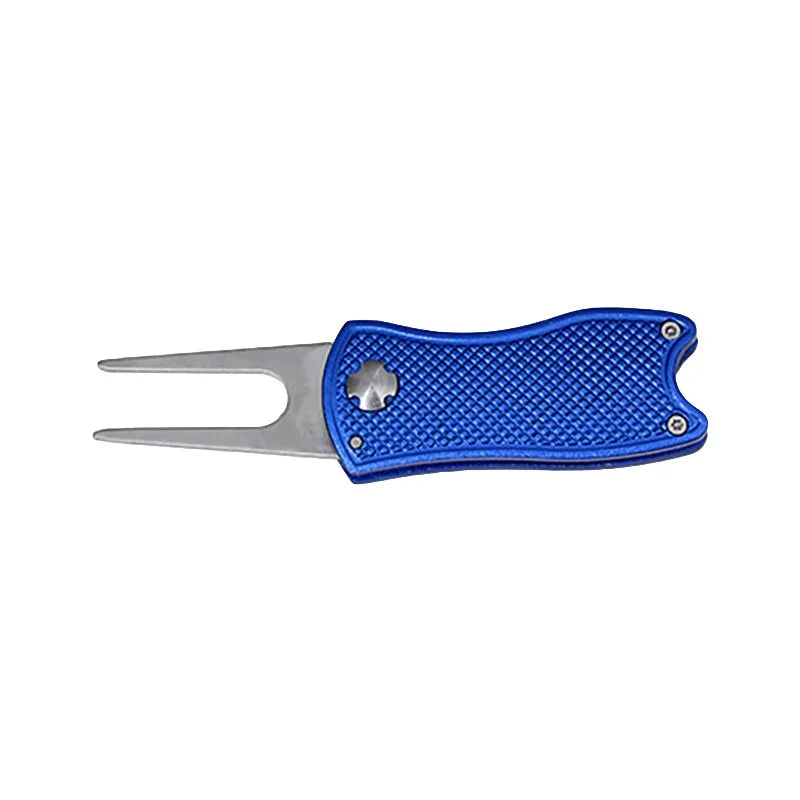 Foldable Golf Divot Tool with Golf Ball  Tool Pitch Groove Cleaner Golf Training Aids Golf Accessories Putting Green Fork - Korvel
