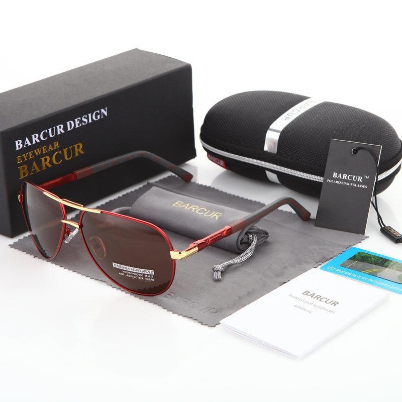 Lunettes de soleil aviateur polarisées de luxe avec protection UV400