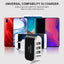 Triple USB Wall Charger - 5V 2A Power Adapter for Fast Charging Devices - Korvel