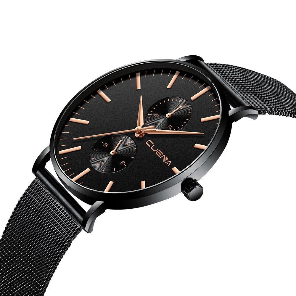 Montre classique décontractée en métal unisexe de luxe