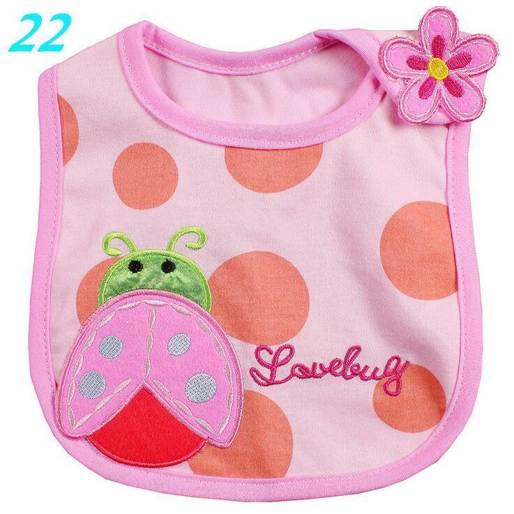 Bib de bebé de algodón con diseño de dibujos animados - Impermeable y cómodo