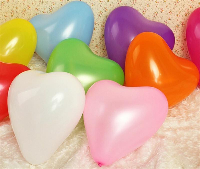 100-Piece Heart Shaped Balloons for Every Celebration