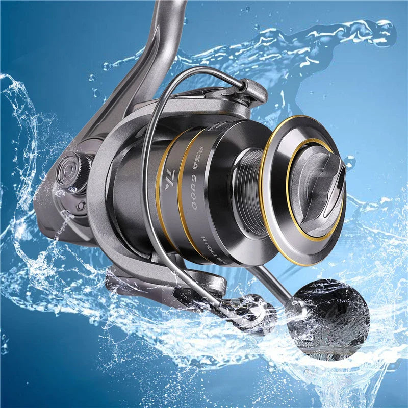 Premium 14+1 BB Double Spool Fishing Reel - High Speed