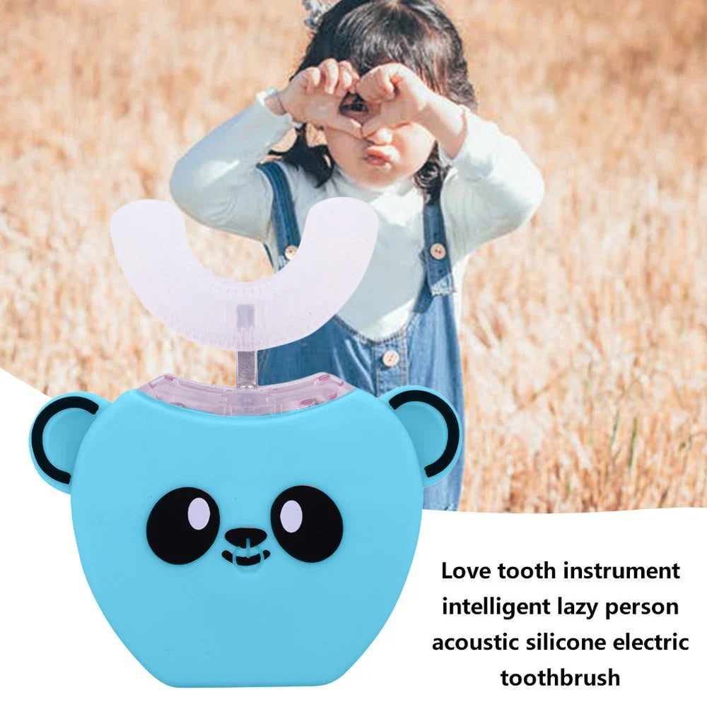 Smart U 360 Degrees Kids Sonic Electric Toothbrush Music Silicon Automatic Ultrasonic Teeth Tooth Brush Cartoon Pattern Children - Korvel