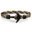 Pulsera de Paracord con Ancla Negra Elegante para Hombres