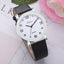 Montre à Quartz Blanche Élégante pour Femme avec Bracelet en Cuir