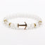 Bracelet en Pierre Naturelle au Design Ancre Élégant pour Hommes et Femmes