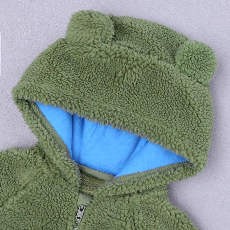 Winter Warm Cartoon Bear Hooded Jacket for Newborns