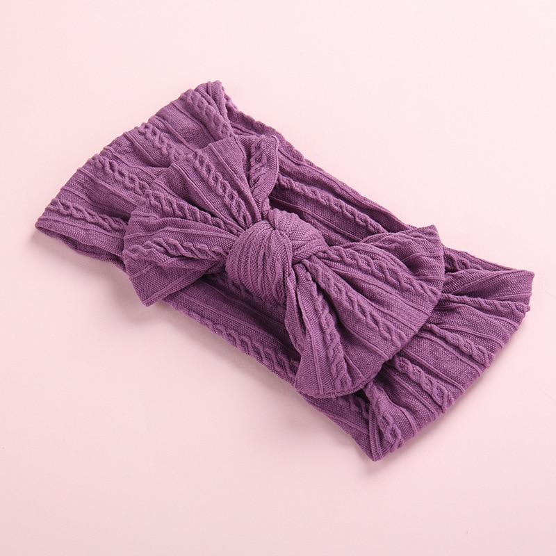 Nouveau bandeau large avec nœud pour bébés filles