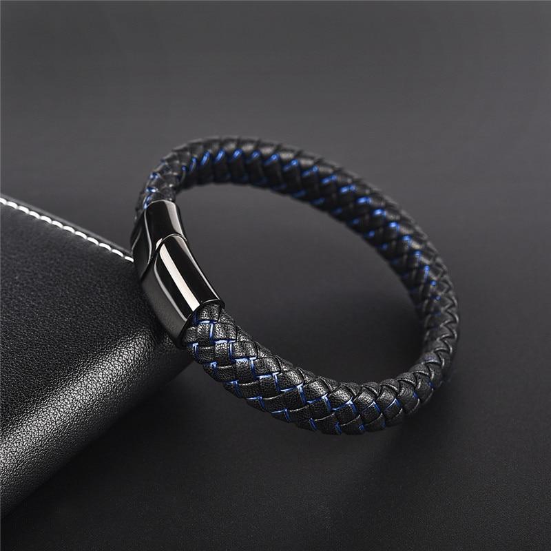 Handmade Luxury Modern Leather Braided Bracelet for Men
