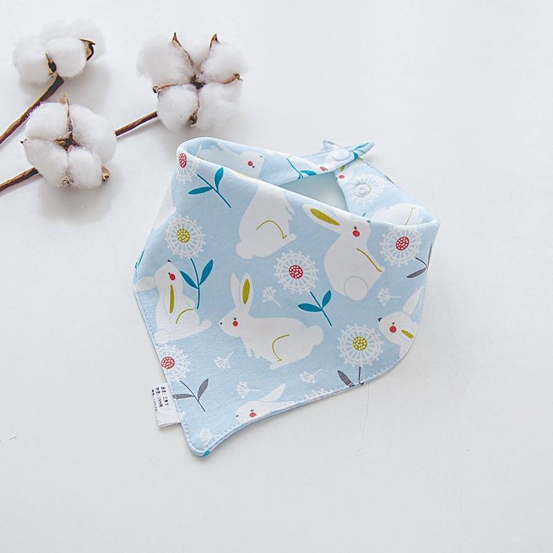 Adjustable Cotton Cartoon Bandana Bibs for Babies