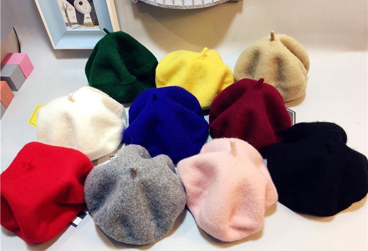 Pure Wool Baby Beret Hat in Modern Retro Design