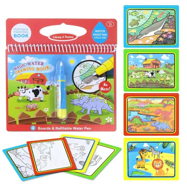 8 styles Magic Water Drawing Book Coloring Doodle - Korvel