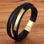 Classic Genuine Leather Multilayer Bracelet for Men