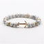 Bracelet en Pierre Naturelle au Design Ancre Élégant pour Hommes et Femmes