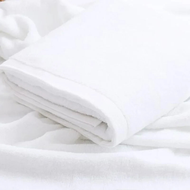 Large Hotel White Cotton Bath Towel for Adults SPA Sauna Beauty Salon Towels Bedspread Bathroom Beach Towel 6 sizes - Korvel