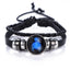 Elegant Zodiac Constellation Leather Bracelet for All