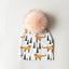 Luxury Cartoon Print Cotton Beanie Hat for Kids