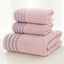 Premium Stripe Cotton Bath Towel Set - 3 Piece Collection