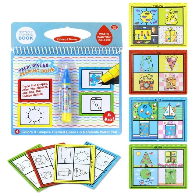 8 styles Magic Water Drawing Book Coloring Doodle - Korvel