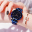 Montre à Quartz Diamant Céleste pour Femme avec Bracelet en Maille