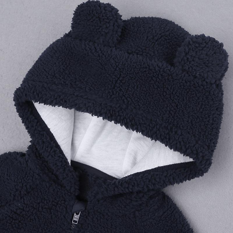 Winter Warm Cartoon Bear Hooded Jacket for Newborns