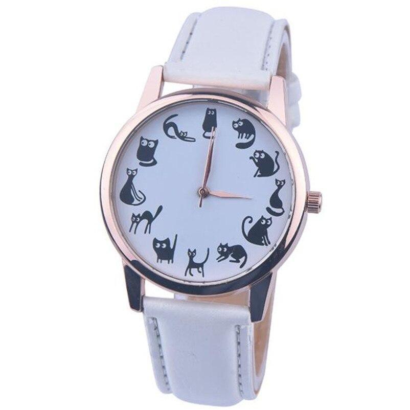 Montre à Quartz Classique Chat pour Femmes - 8 Couleurs Élégantes