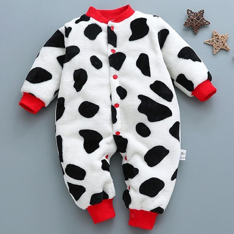 Mono de bebé coral para invierno - Jumpsuit infantil lindo y acogedor