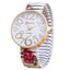 Montre à Quartz avec Imprimé Floral de Luxe pour Femmes