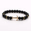 Bracelet en Pierre Naturelle au Design Ancre Élégant pour Hommes et Femmes