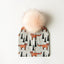 Luxury Cartoon Print Cotton Beanie Hat for Kids
