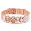 Conjunto de Pulseras de Acero Inoxidable Elegante con Charm de Corazón de Cristal