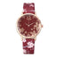 Montre à Quartz pour Femmes au Design Floral Élégant