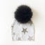 Chapeau de bébé moderne de luxe avec pompon pour l'automne et l'hiver