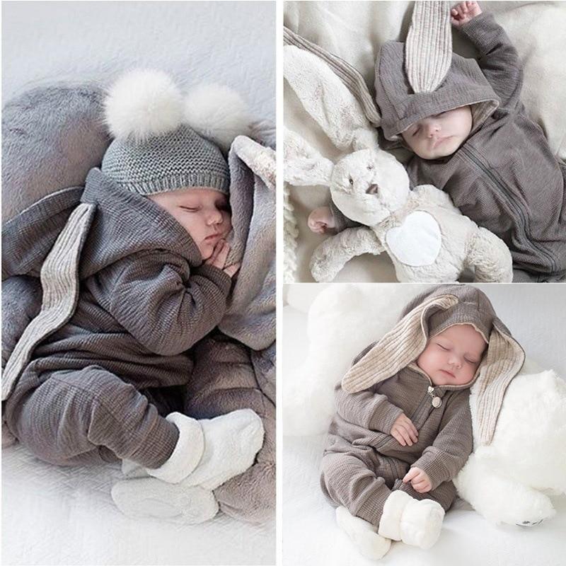Combinaison Bébé Oreilles d'Ours Charmante pour Nouveau-nés et Tout-petits