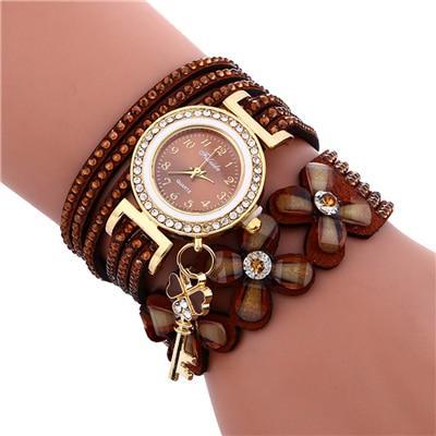 Montre analogique en alliage quartz décontractée de luxe pour femmes