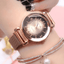 Luxury Gradient Dial Women's Watch with Milan Strap