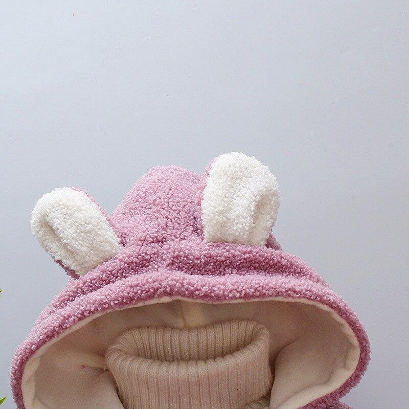 Cozy Velvet Winter Coats for Baby Girls - Heart Print Hoodies - Korvel