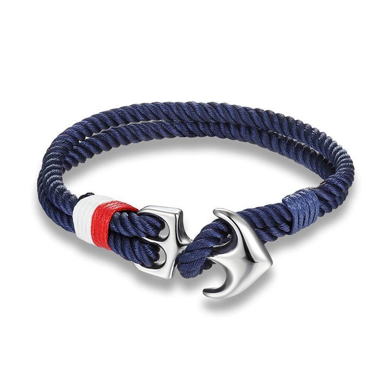Bracelet Premium Ancre Nautique pour Hommes