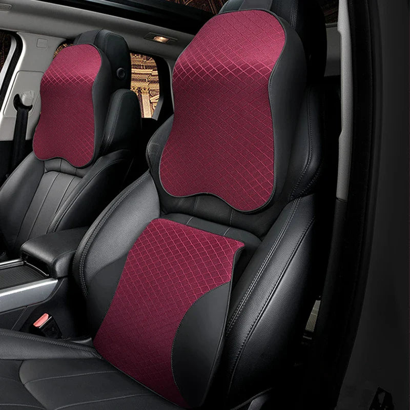 Memory Foam Car Seat Headrest Pillow for Neck and Back Support
